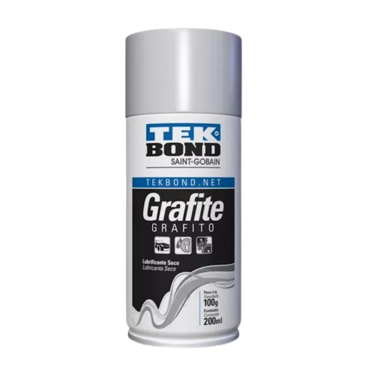 Spray Aerosol Grafite a Seco Lubrificante Multiuso 200ml - Tekbond