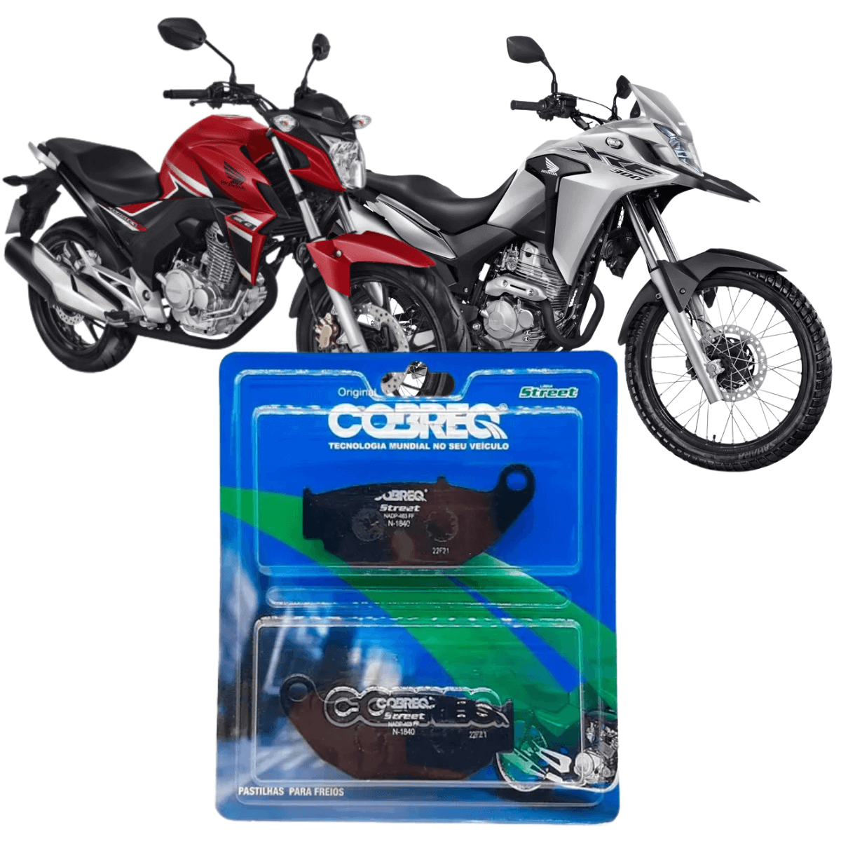 N1840 Pastilha Traseira CBX250 Bros 160