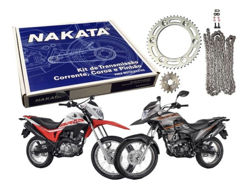 Kit Transmissão com Retentor Honda XRE 190 NXR 160 - TM10190R Nakata