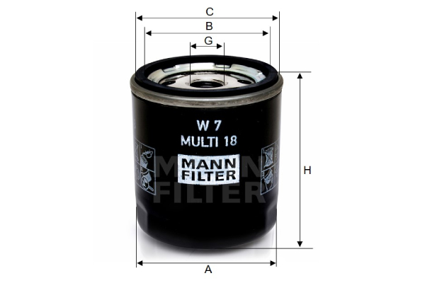 W7MULTI18 SIMIL PH10905 FILTR OLEO