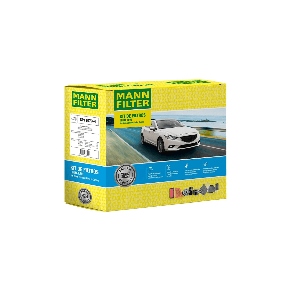 Kit Filtros Corolla 1.8 2.0 2010 a 2019 - SP11073-4 MANN