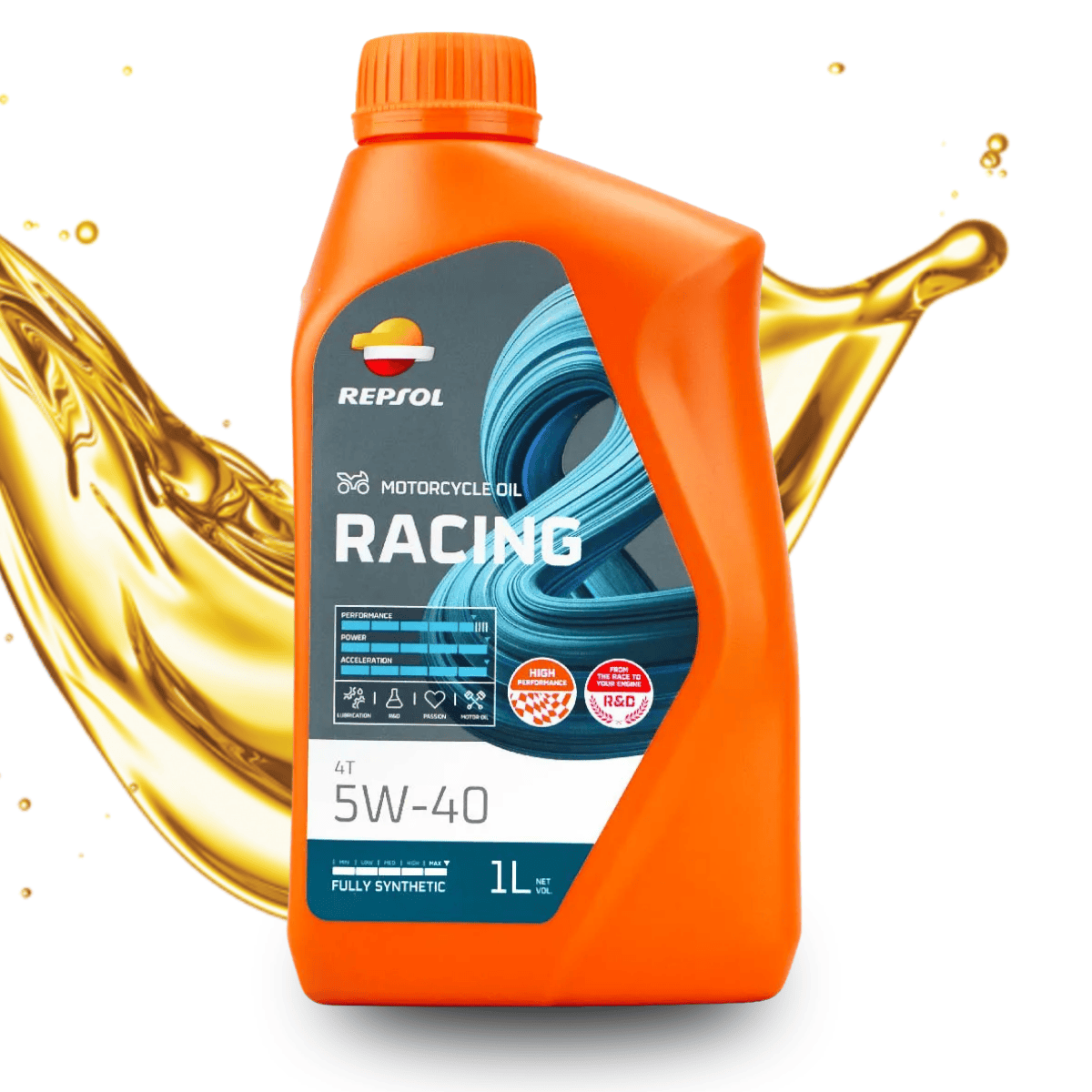 Óleo de Motor Sintético Racing 4T 5W40 1L Repsol