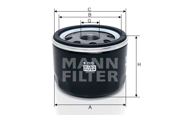 Filtro De Óleo Renault Mann W7520