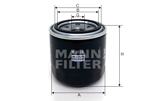 Filtro de Oleo GM Cruze Onix W7561 Mann