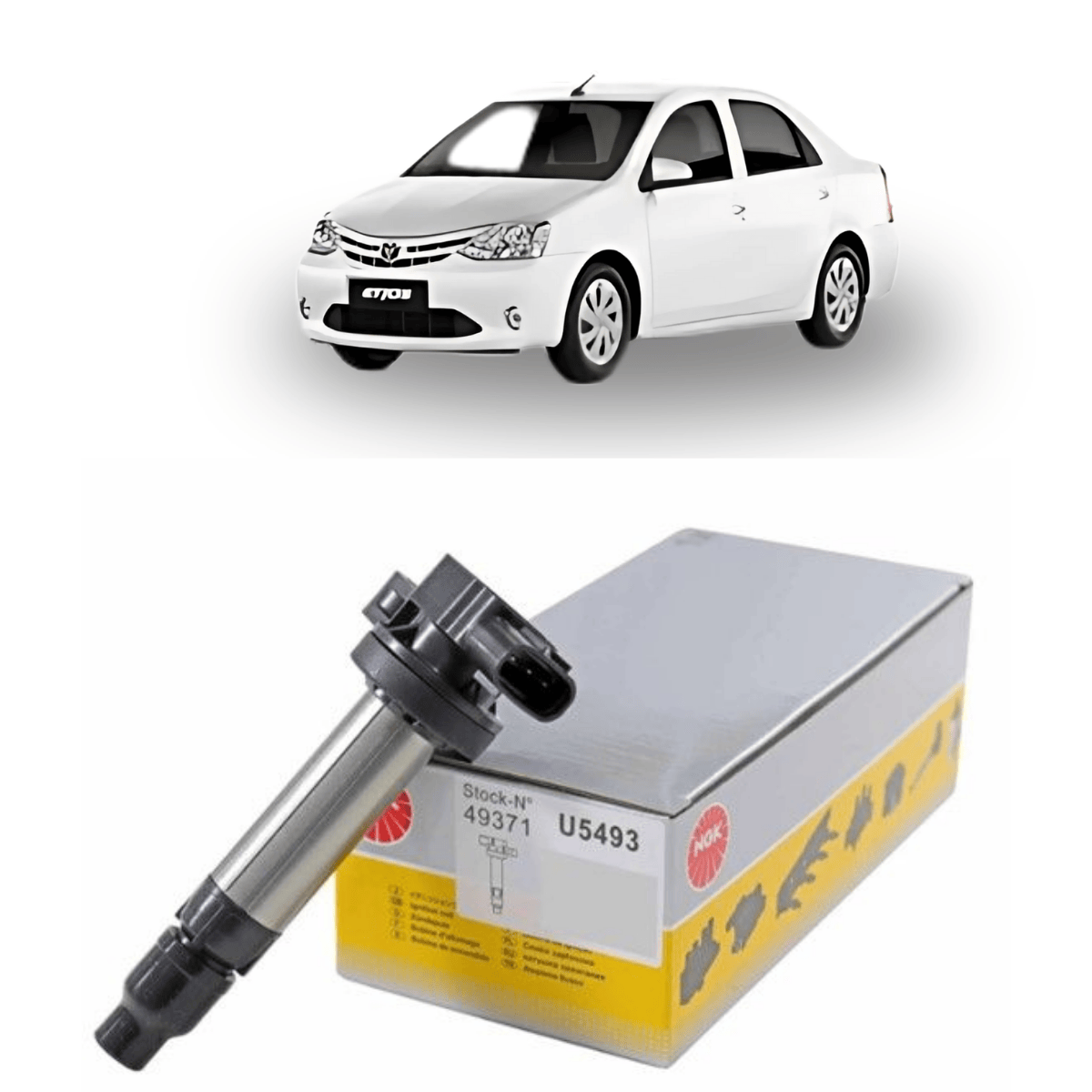 Bobina de Ignição Toyota Etios 1.3/1.5 - NGK U5493