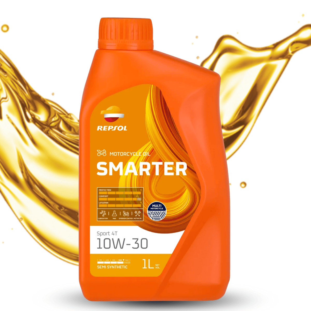 Oleo de Motor Sintético Smarter Sport 4T 10W30  1L - Repsol