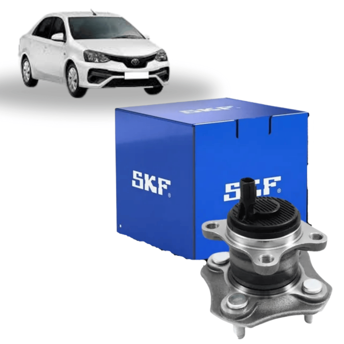 Cubo Roda Traseiro Toyota Etios 12/21 c/ABS SKF VKBC43050