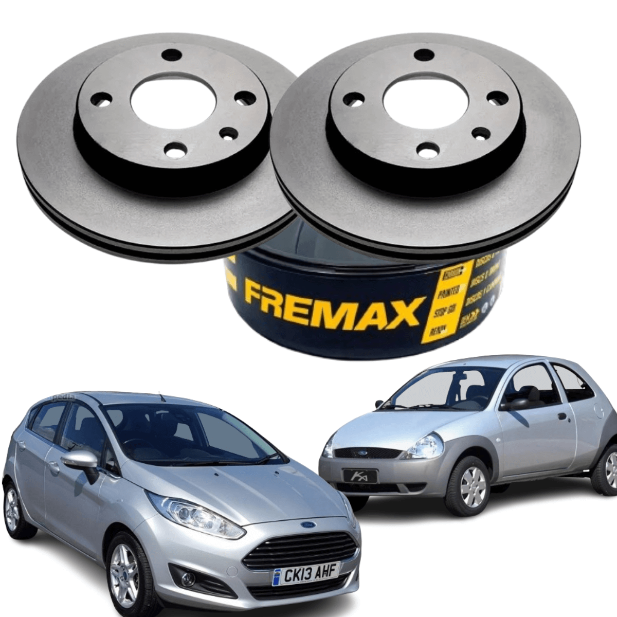 Par Disco de Freio Ventilado Dianteiro  Fiesta Verona Scort Fremax BD1064