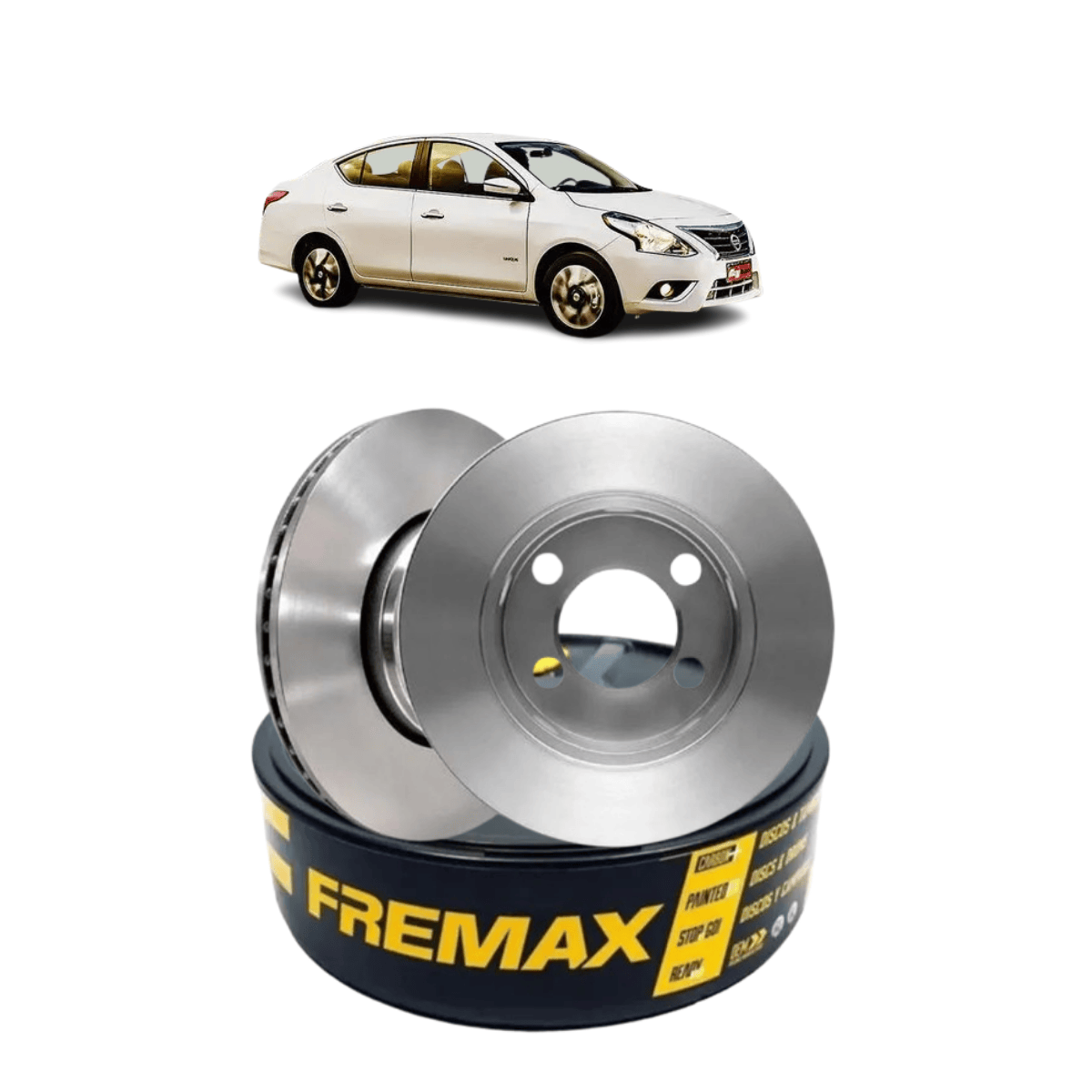 Par Disco de Freio Ventilado Dianteiro Versa March Fremax BD4740