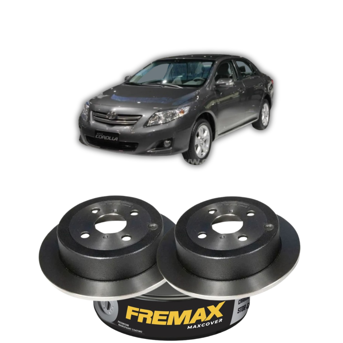 Par Disco Freio Traseiro Corolla 1.6 1.8 02-09 Fremax BD2251