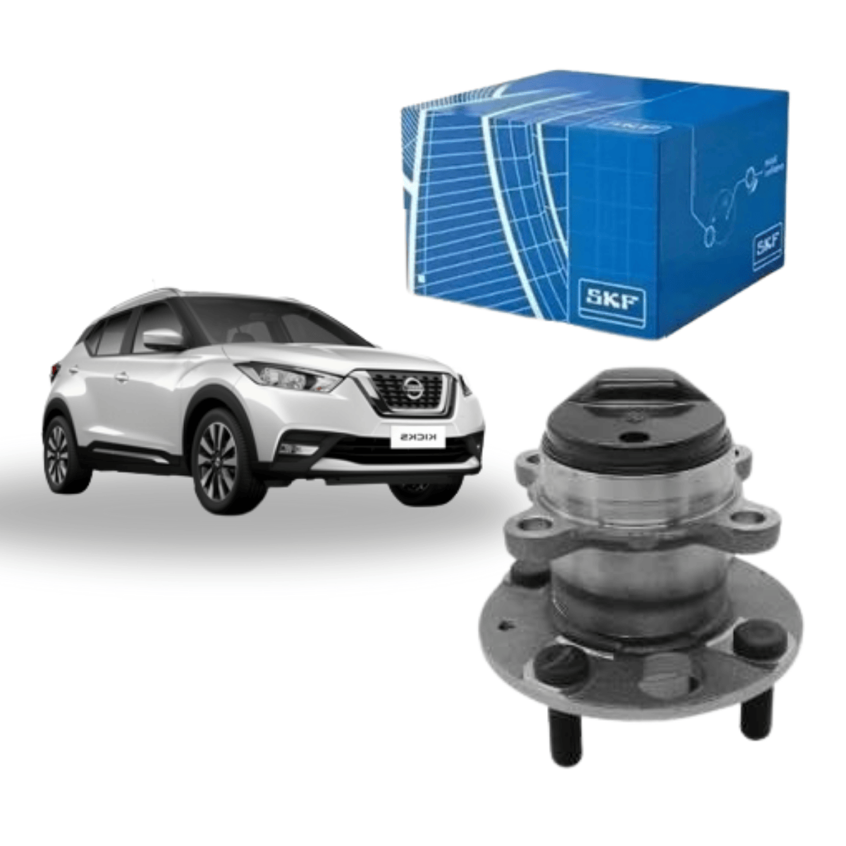 Cubo Roda Traseira Kicks 1.6 2017 a 2024 SKF C/ABS VKBC43039