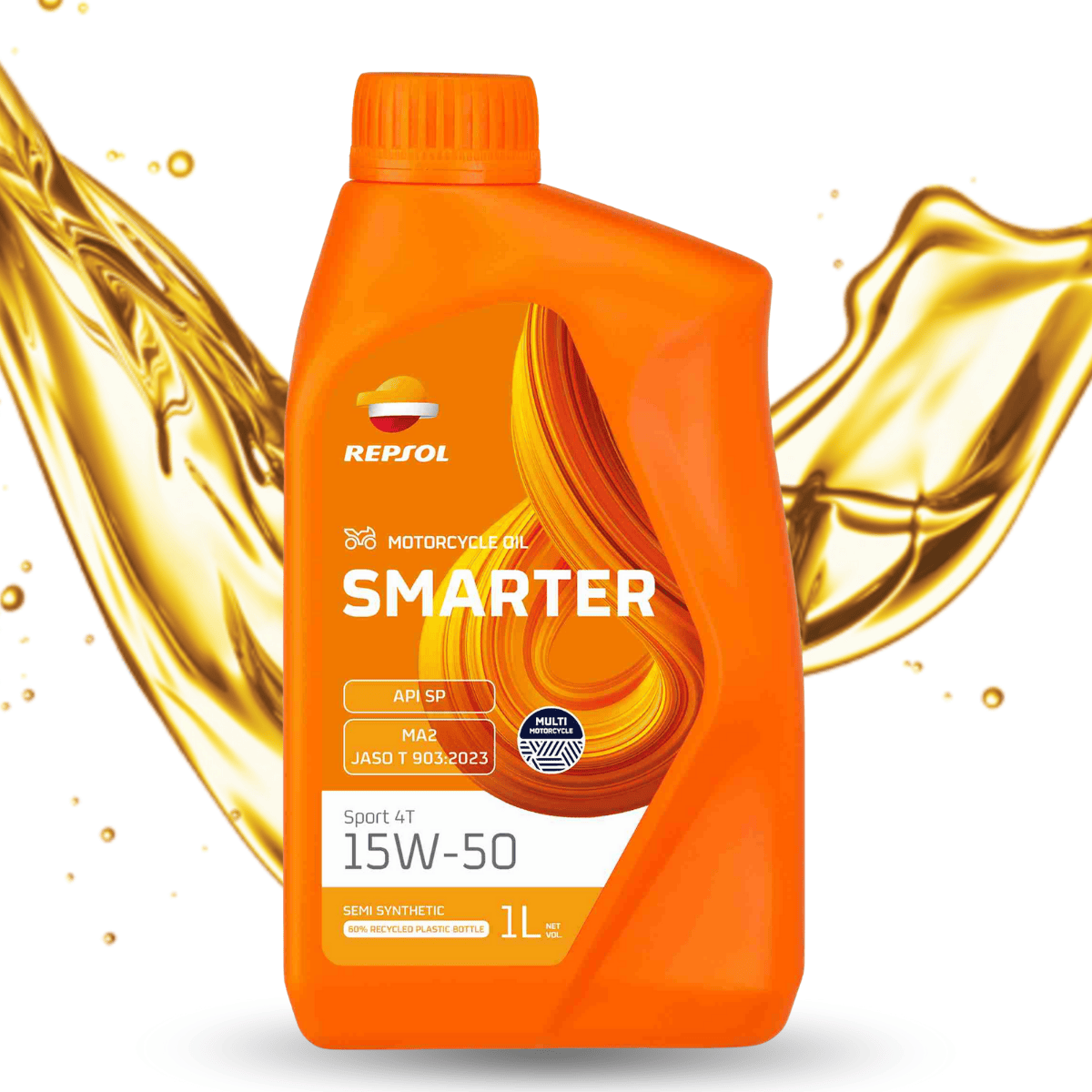 Oleo de Motor Sintético Smarter Sport 4T 15W50 1L - Repsol