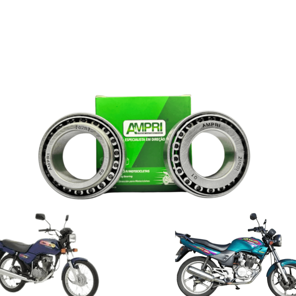 Caixa de Direção com Rolamento Cônico - Honda CG/Titan/ML/CBX (1976-2000) Ampri
