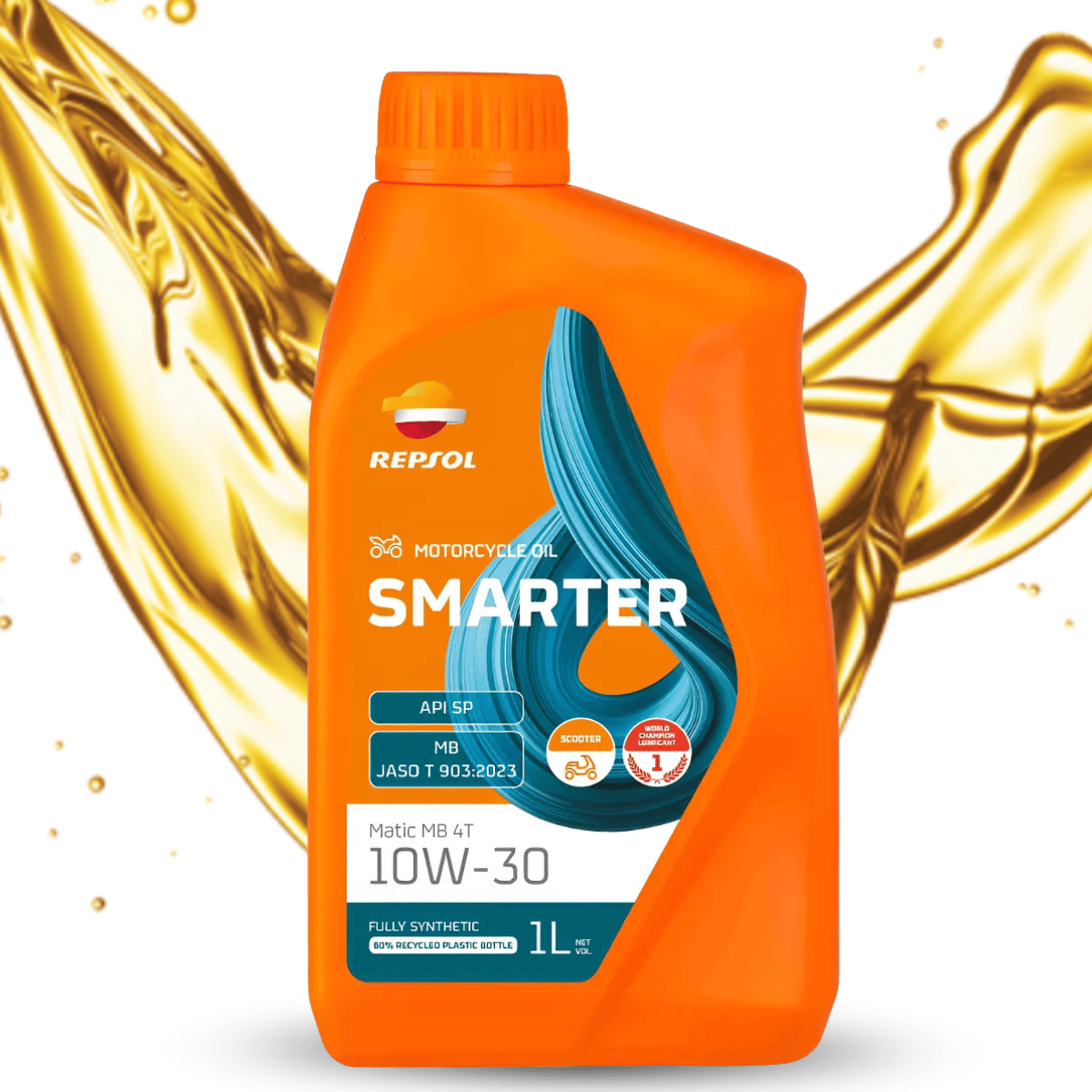 Oleo de Motor Sintetico Smarter Matic  MB 4T 10w-30 1 L - Repsol