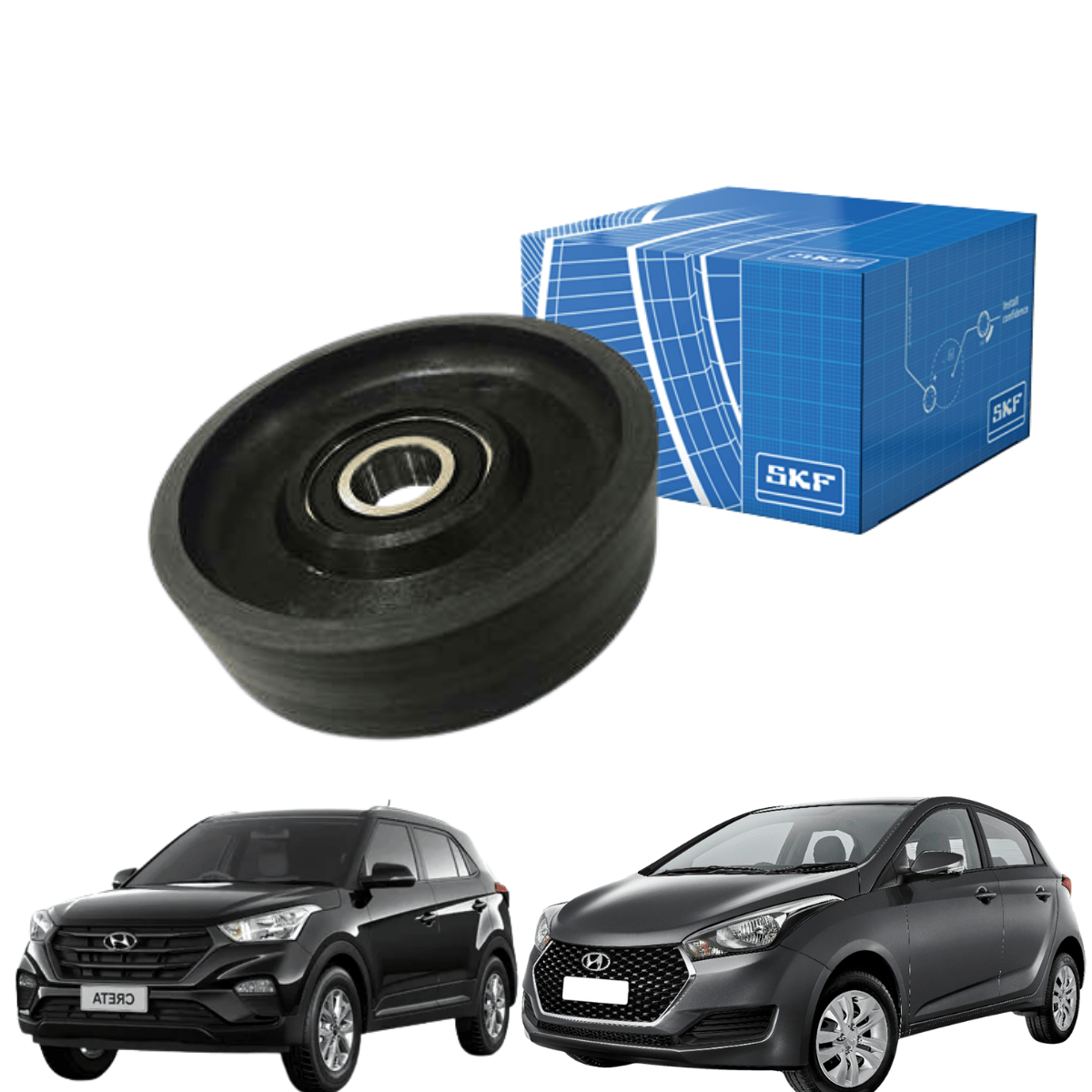Polia Correia Auxiliar Hyundai Kia 1.6 1.8 16V - VKM43022 SKF