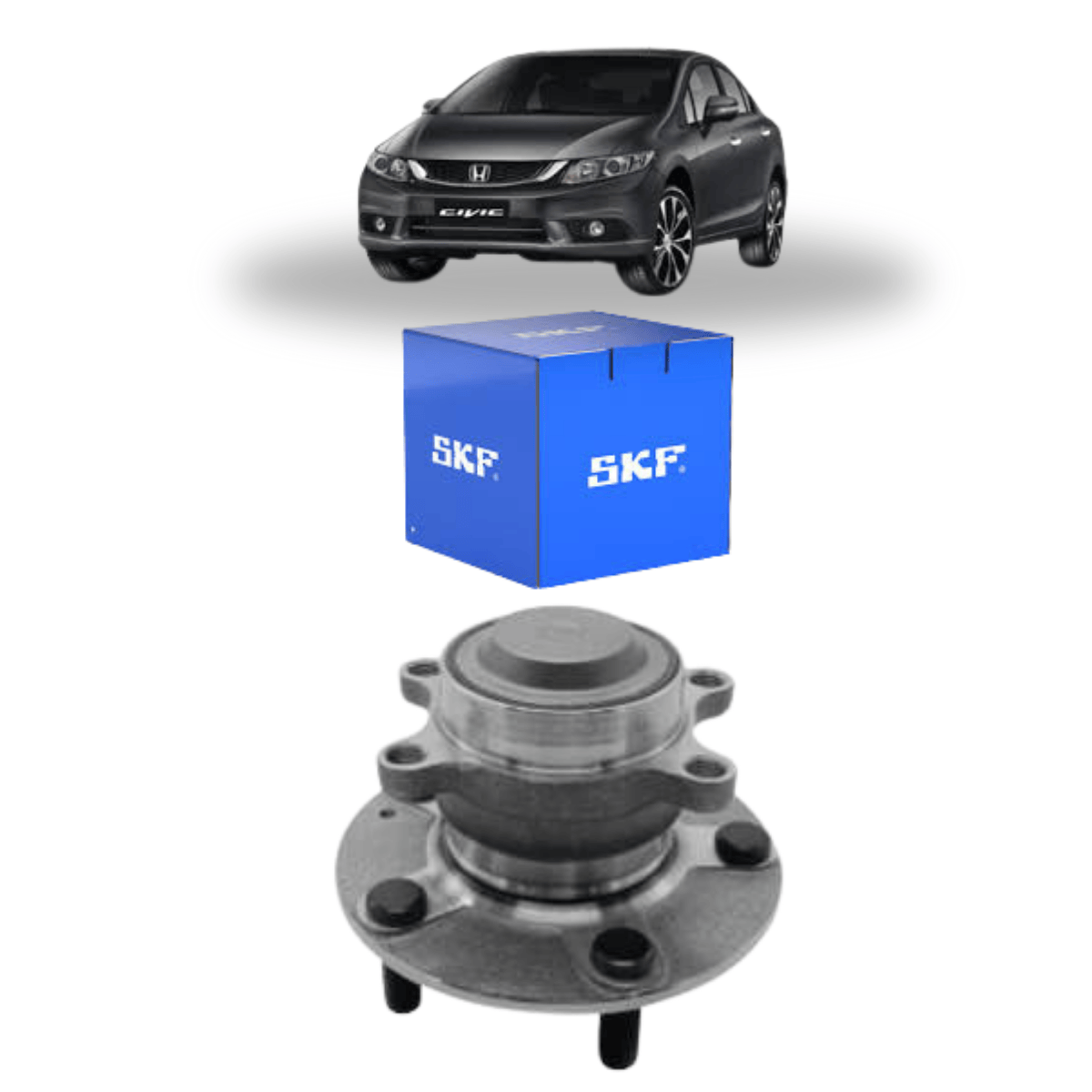Cubo Roda Traseiro C/ABS Civic Turbo/2.0 2017/18 SKF VKBC43029