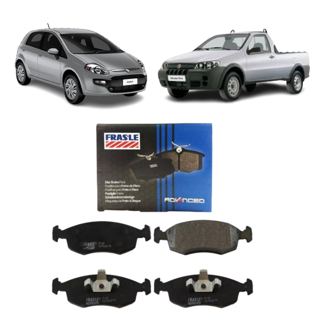Pastilha de Freio Doblo Idea Punto Strada - PD88 Frasle