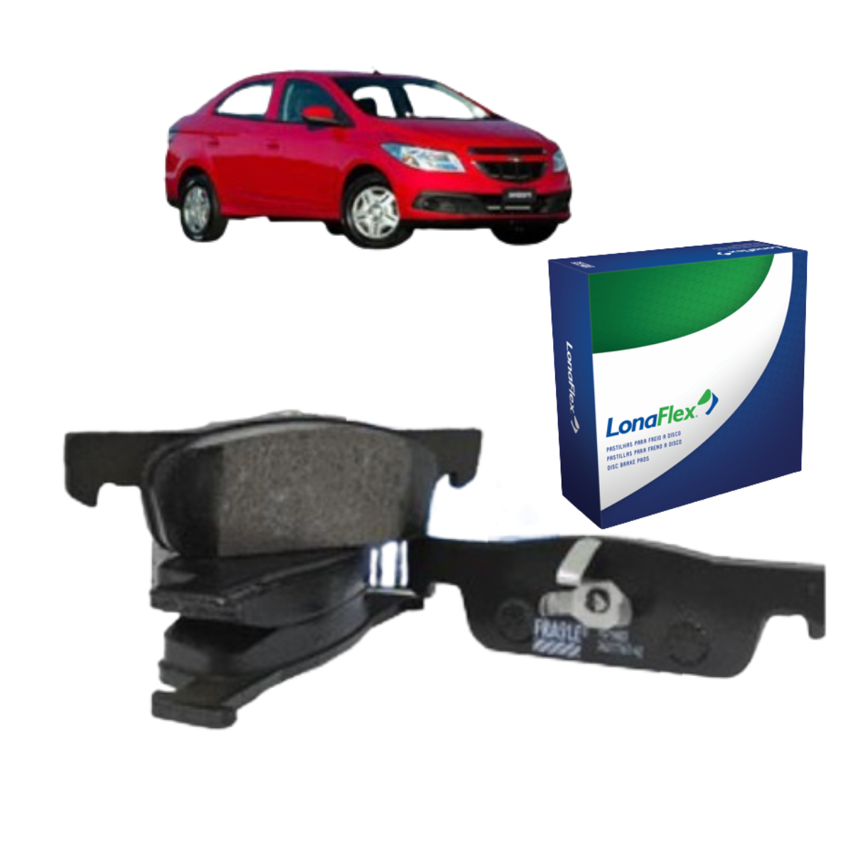 Pastilha de Freio Dianteira  Agile Celta Corsa - P82 Lonaflex