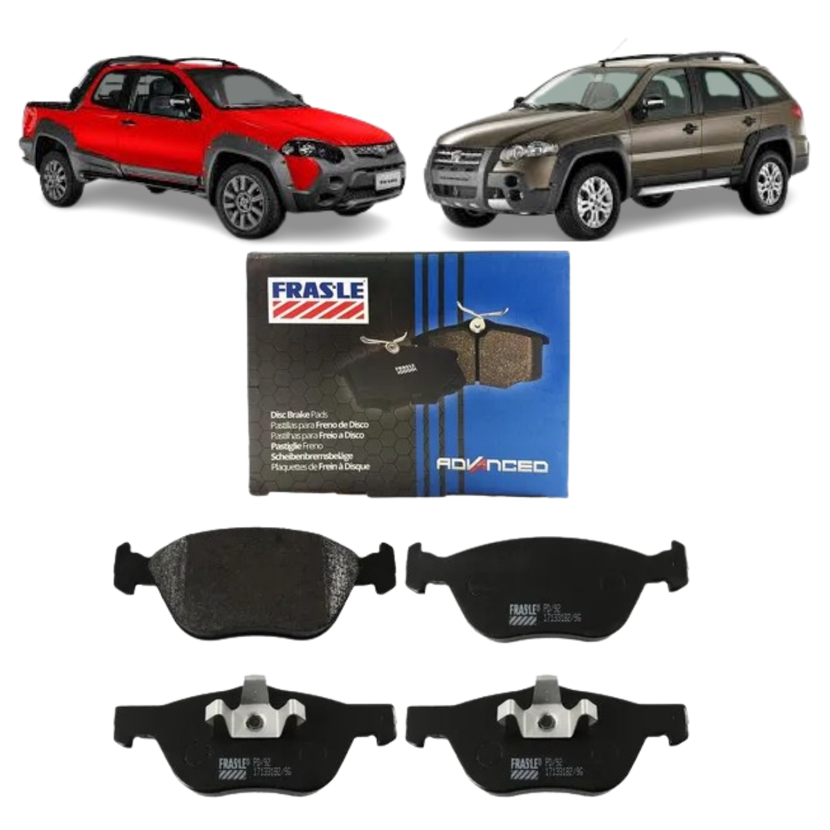 Pastilha Freio Dianteira  Fiat Doblo Idea Linea - PD92 Frasle