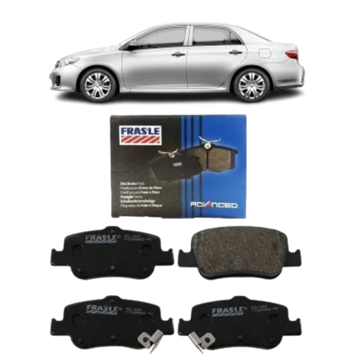 Pastilha Freio Traseira Toyota Corolla - PD689 Frasle