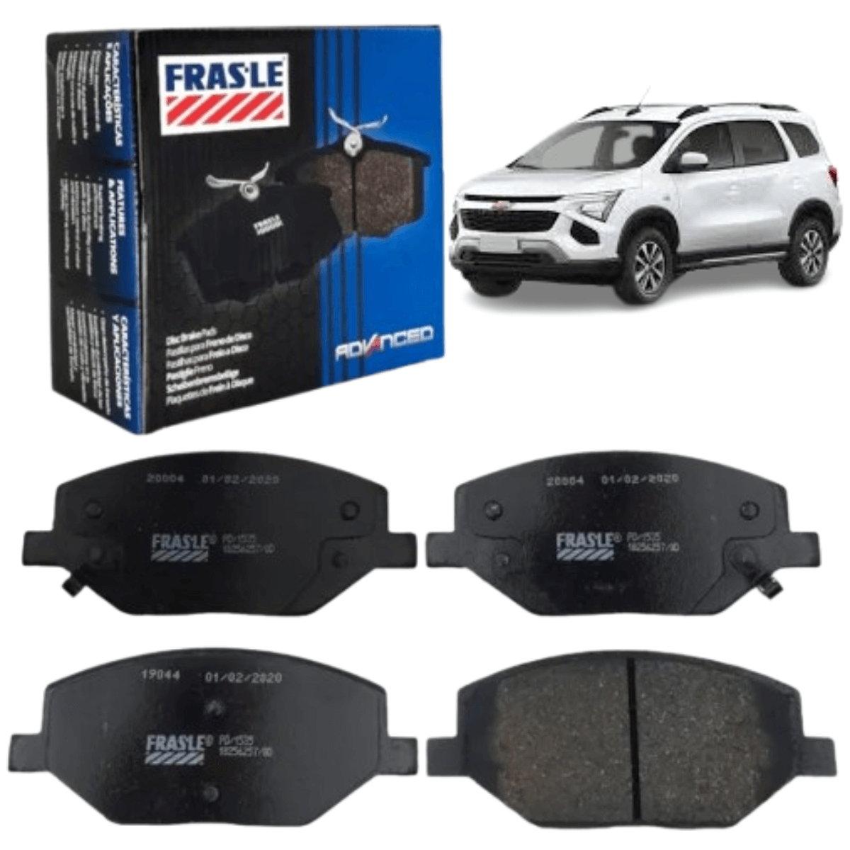 Pastilha Freio Dianteira Spin Cobalt Sonic - PD1535 Frasle