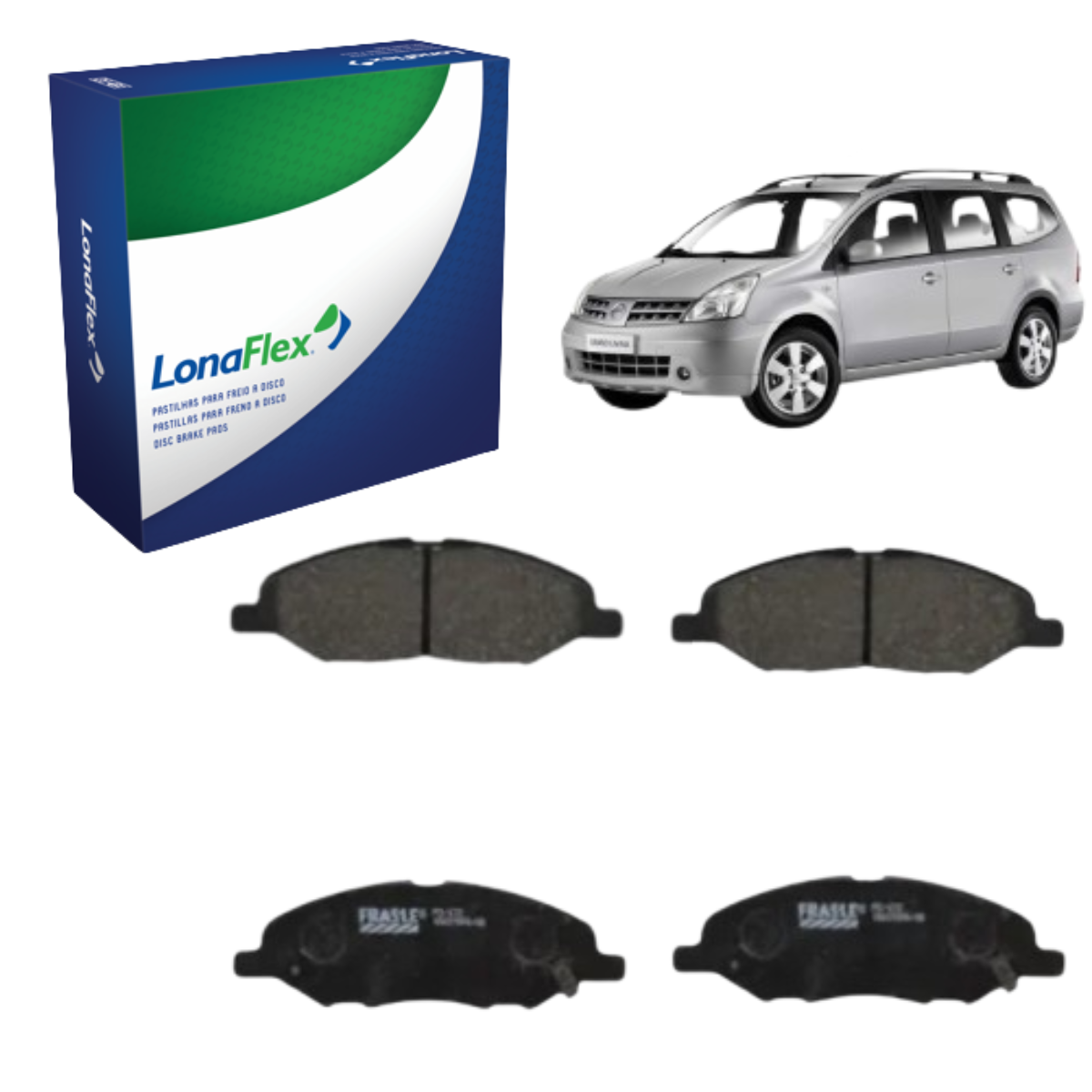 Pastilha Freio Dianteira Nissan Livina - P672 Lonaflex