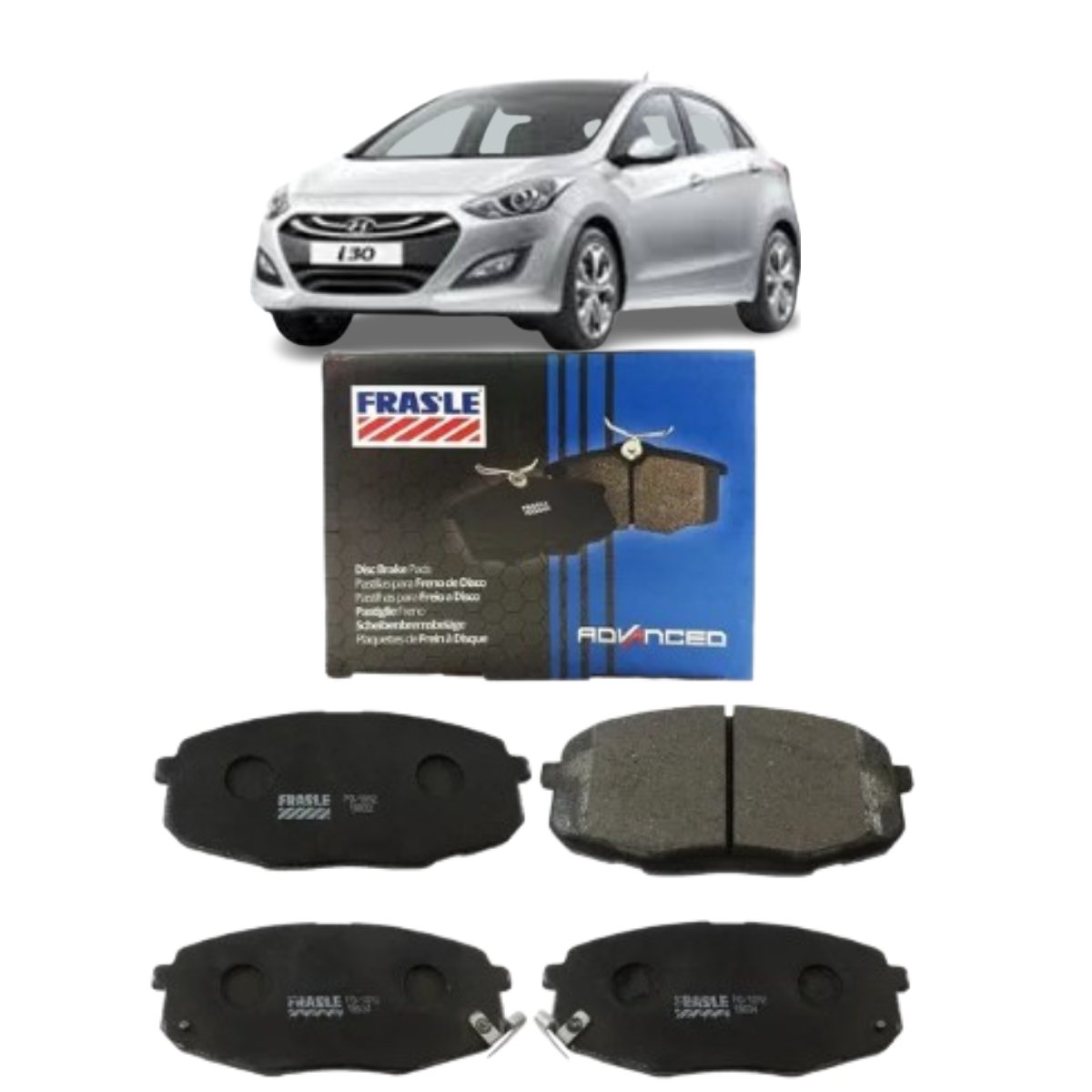 Pastilha Freio Dianteira Hyundai Kia Renault - PD1092 Frasle