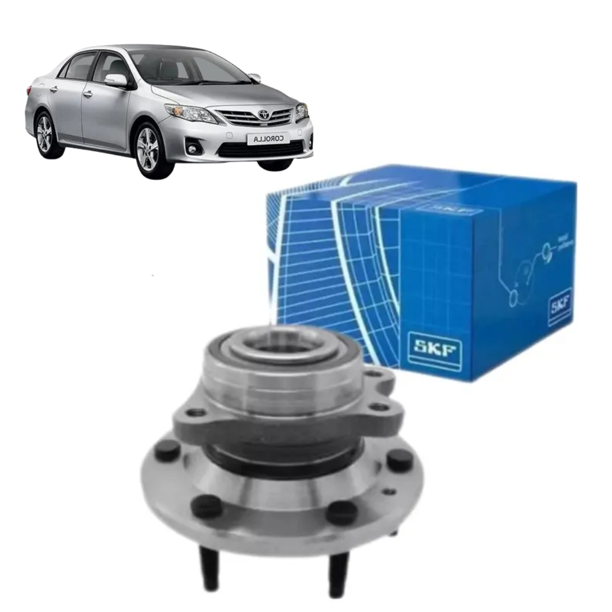 Cubo Roda Traseiro Corolla 2009 Até 2019 C/ Abs C/ Rolamento SKF  VKBC43047